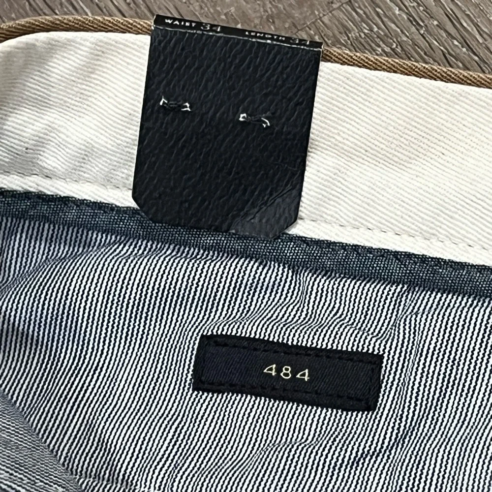 NWT Men’s J. Crew 484 Stretch Tan Khaki Chino 34W 34L Staple Slim Fit Pants